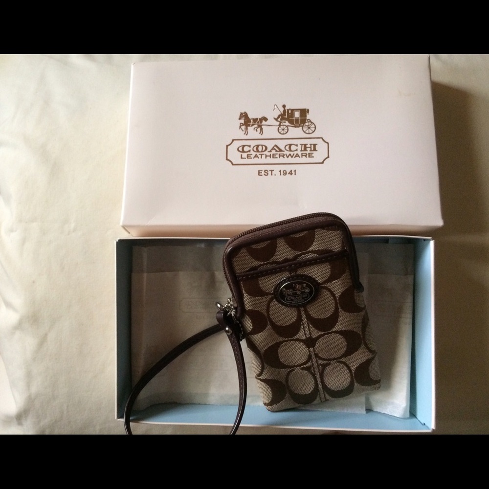 COACH Cell Phone / Camera Case POPPY  Color
